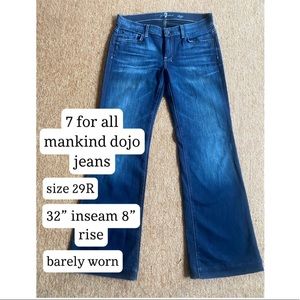7 For All Mankind Dojo Jeans Size 29R